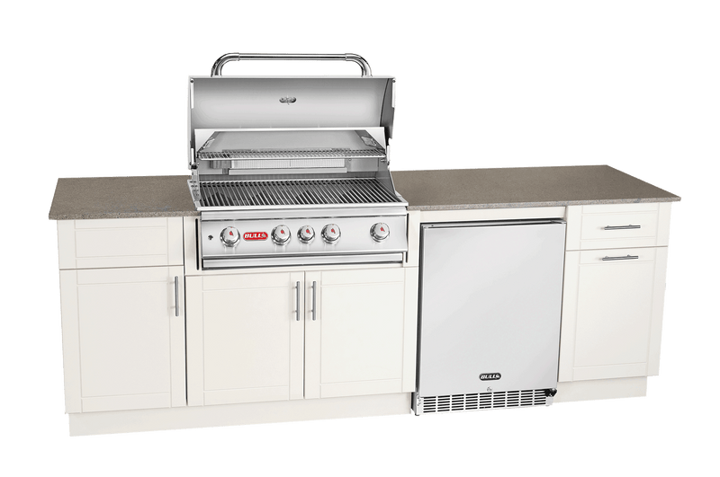 Bull Myrtle Beach Durabull 8-ft Kitchen Island in Dune Base and Coffee Brown Granite