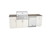 Bull Myrtle Beach Durabull 8-ft Kitchen Island in Dune Base and Coffee Brown Granite