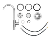 Bull 15-in Stainless Steel Sink & Faucet All In One Kit - Under & Over Mount