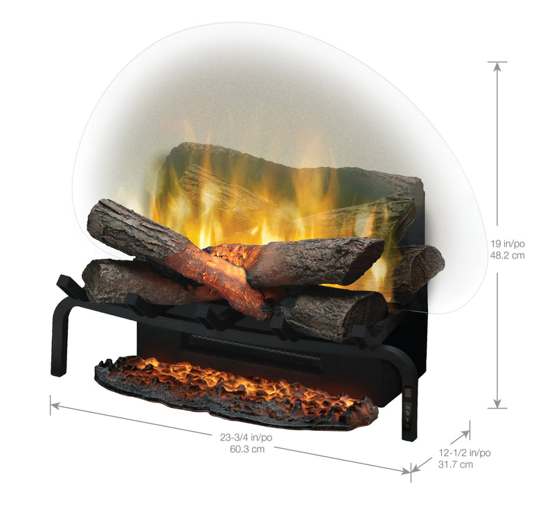 Dimplex Revillusion 20-in Plug-In Electric Fireplace Log Set