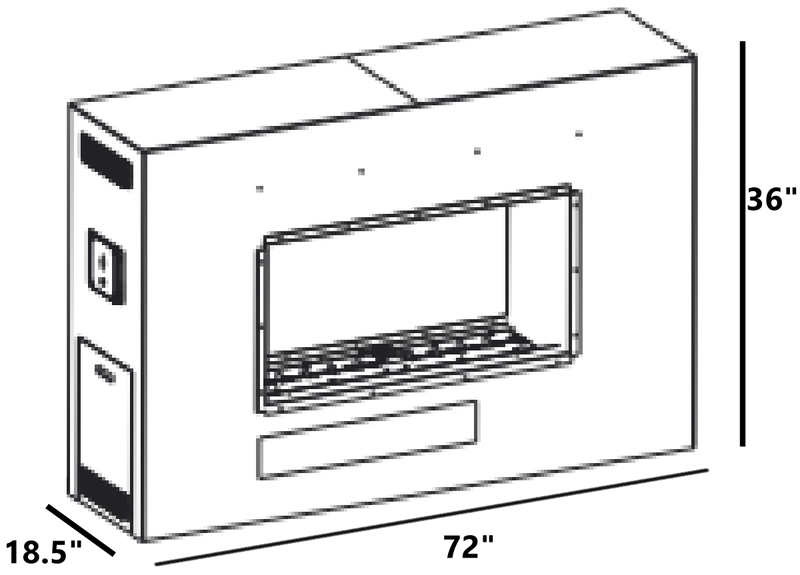 Outdoor GreatRoom Ready-to-Finish 40-in Linear Propane Fireplace w/ Manual Ignition
