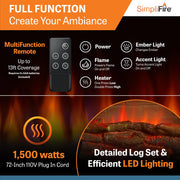 SimpliFire 32-in Electric Fireplace Insert