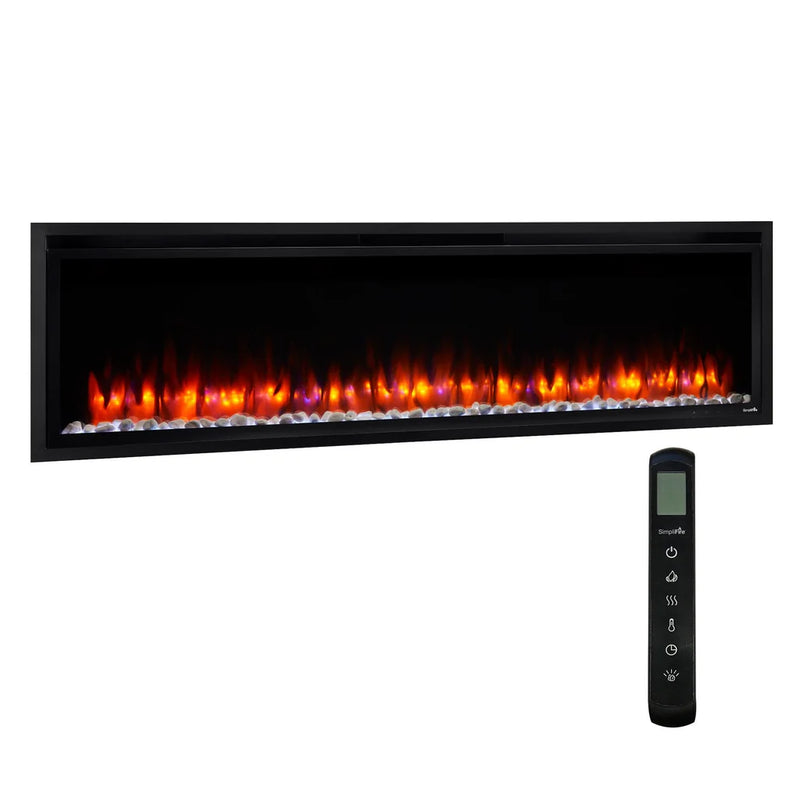 SimpliFire Allusion Platinum 60-in Linear Electric Fireplace