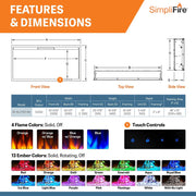 SimpliFire Allusion Platinum 50-in Linear Electric Fireplace