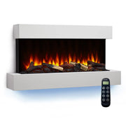 SimpliFire Format 36-in Floating Mantel Wall Electric Fireplace