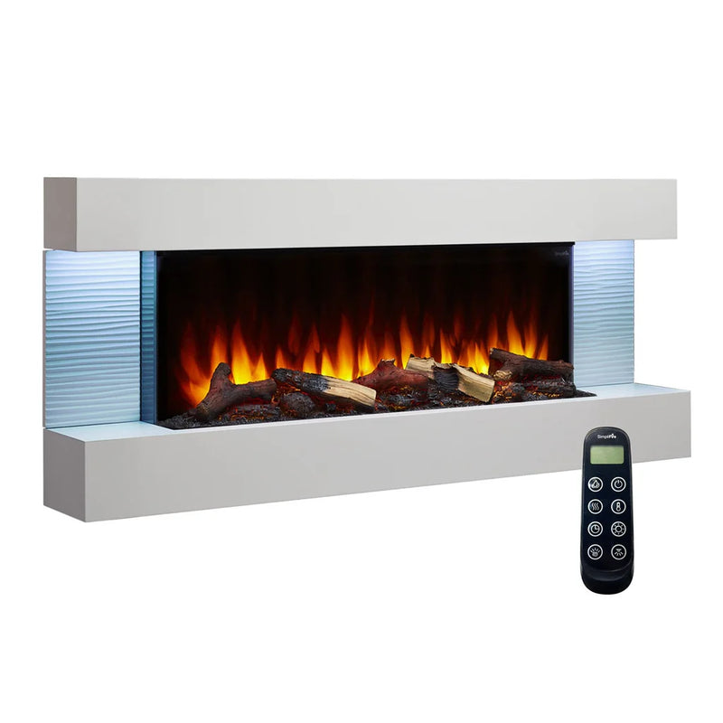 SimpliFire Format 36-in Floating Mantel Wall Electric Fireplace