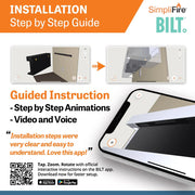 SimpliFire Format 36-in Floating Mantel Wall Electric Fireplace