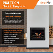 SimpliFire Inception 36-in Built-In Electric Fireplace
