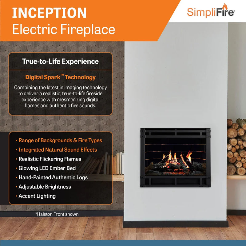 SimpliFire Inception 36-in Built-In Electric Fireplace