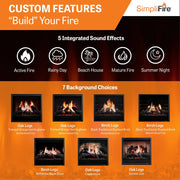SimpliFire Inception 36-in Built-In Electric Fireplace