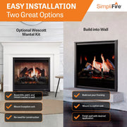 SimpliFire Inception 36-in Built-In Electric Fireplace