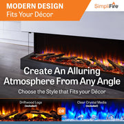 SimpliFire Scion Trinity 55-in Linear Electric Fireplace