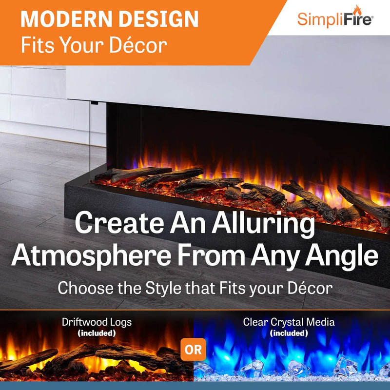 SimpliFire Scion Trinity 55-in Linear Electric Fireplace