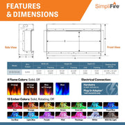 SimpliFire Scion Trinity 55-in Linear Electric Fireplace