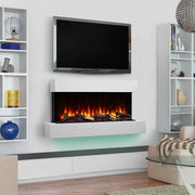 SimpliFire Format 36-in Floating Mantel Wall Electric Fireplace