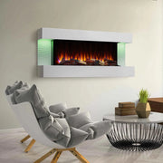 SimpliFire Format 36-in Floating Mantel Wall Electric Fireplace