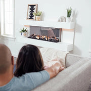 SimpliFire Format 36-in Floating Mantel Wall Electric Fireplace