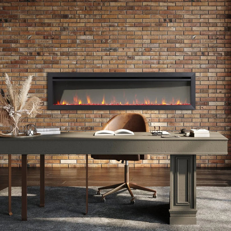 SimpliFire Allusion Slim 72-in Linear Electric Fireplace