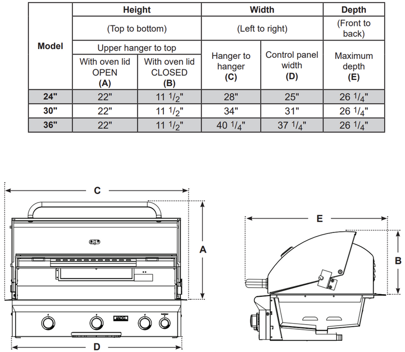 American Outdoor Grill L/T-Series 24-in Stainless Steel 2 Burner Gas Propane Grill Built-In Configuration