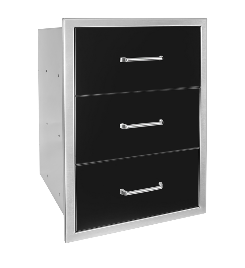 Wildfire 19" x 26" Stainless Steel Triple Access Drawer