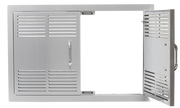 Bull 30-in Stainless Steel Dual-Lined Vented Double Door Combo w/ Reveal