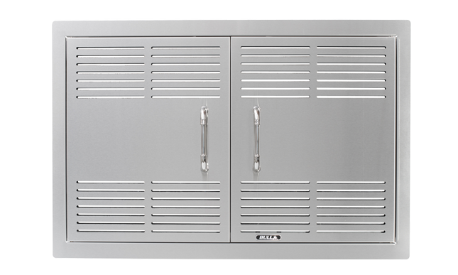 Bull 30-in Stainless Steel Dual-Lined Vented Double Door Combo w/ Reveal