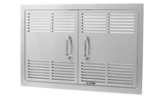 Bull 30-in Stainless Steel Dual-Lined Vented Double Door Combo w/ Reveal