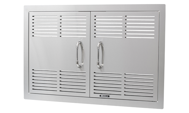 Bull 30-in Stainless Steel Dual-Lined Vented Double Door Combo w/ Reveal