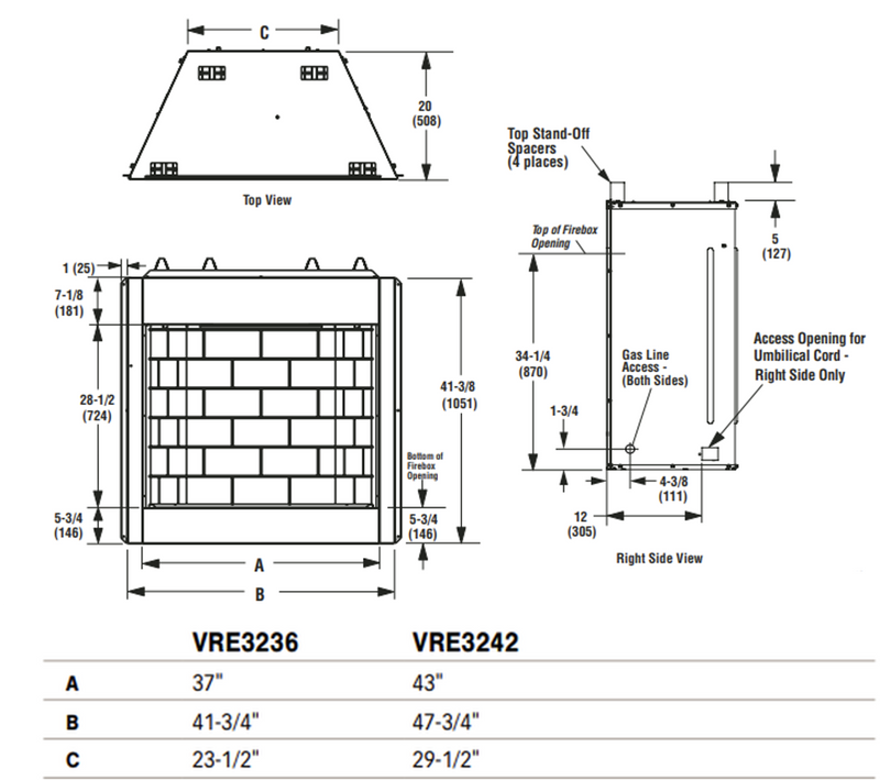 Superior VRE3200 Series 42-in Traditional Gas Fireplace