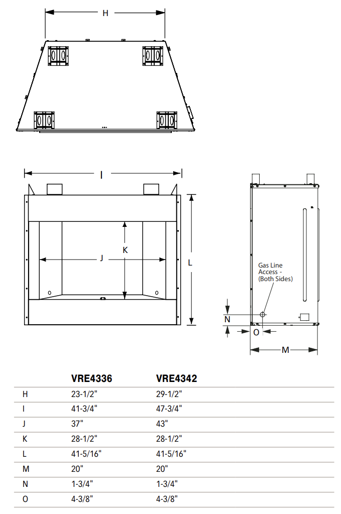 Superior VRE4300 Series 42-in Traditional Gas Fireplace