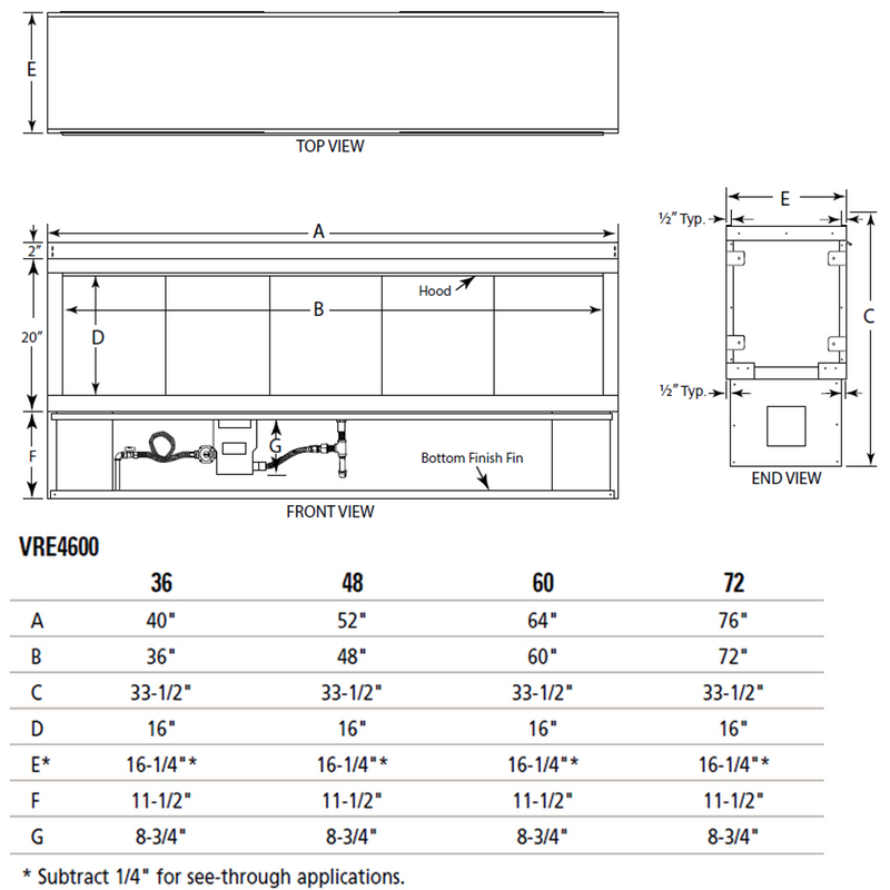 Superior VRE4600 Series 60-in Linear Gas Fireplace