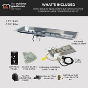 Outdoor GreatRoom 42-in Crystal Fire Plus Linear Burner