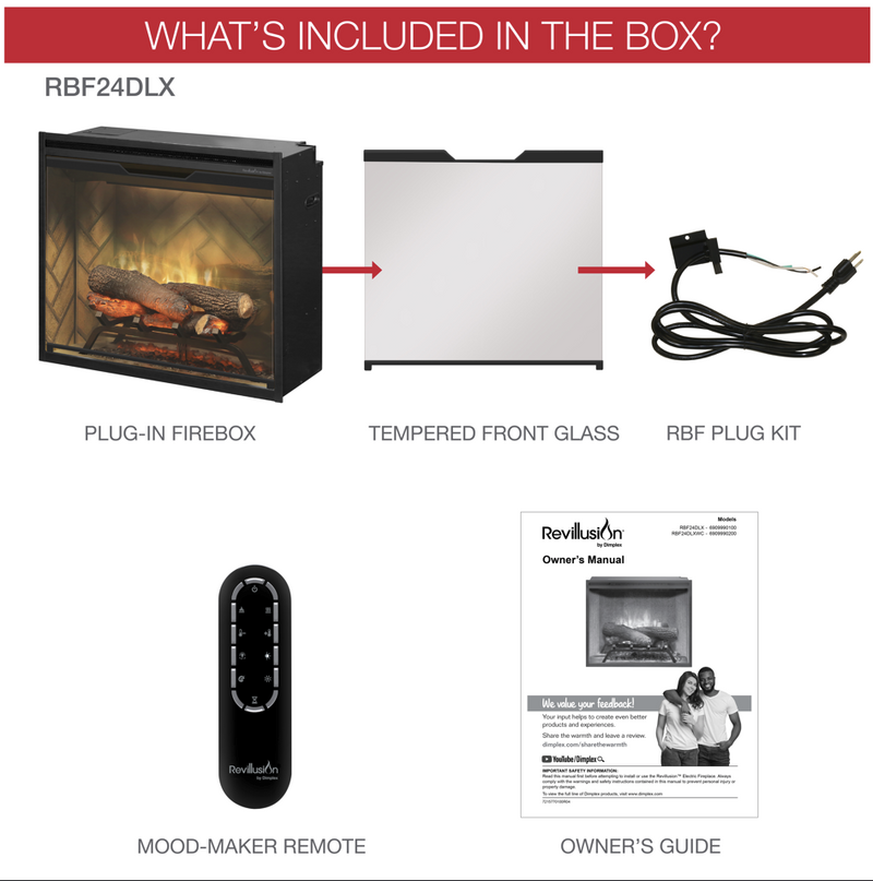 Dimplex Revillusion 24-in Electric Firebox