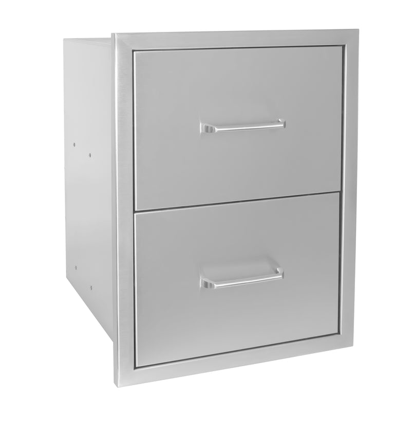 Wildfire 16" x 22" Stainless Steel Double Access Drawer