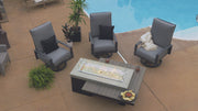Outdoor GreatRoom Uptown 65-in Linear Gas Fire Table in Antique Mahogany