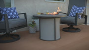 Outdoor GreatRoom Stonefire 32-in Round Aluminum Fire Pit Table in Gray