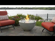 Outdoor GreatRoom Cove 29-in Round Propane Fire Bowl in Natural Grey