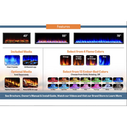 SimpliFire Scion Clean 55-in Linear Electric Fireplace