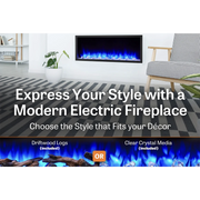 SimpliFire Scion Clean 55-in Linear Electric Fireplace