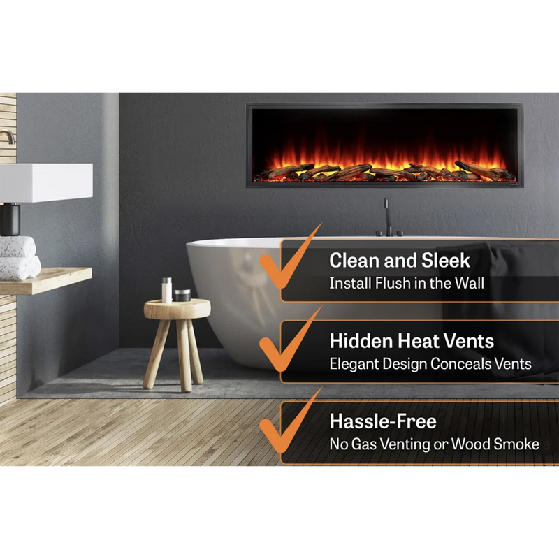 SimpliFire Scion Clean 55-in Linear Electric Fireplace