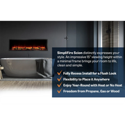 SimpliFire Scion Clean 55-in Linear Electric Fireplace