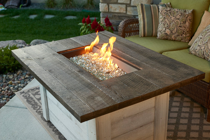 Outdoor GreatRoom Alcott 48-in Rectangular Propane Fire Pit Table
