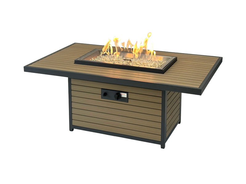 Outdoor GreatRoom Brooks 50-in Rectangular Gas Fire Table