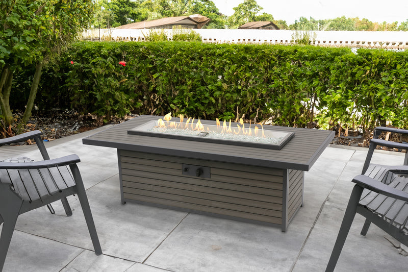 Outdoor GreatRoom Brooks 61-in Linear Gas Fire Table