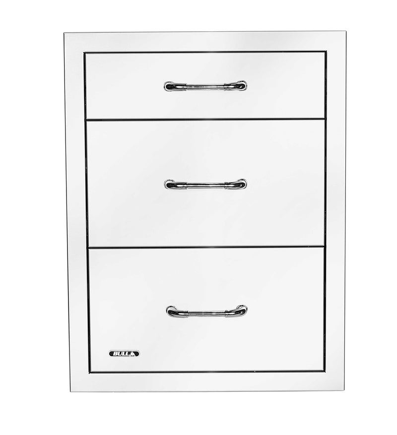 Bull 21-in Stainless Steel 3 Access Drawer Combo w/ Reveal