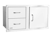 Bull 38-in Stainless Steel Door/Drawer Combo w/ Reveal