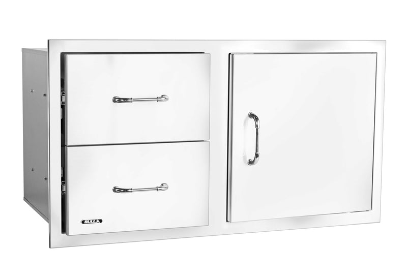 Bull 38-in Stainless Steel Door/Drawer Combo w/ Reveal