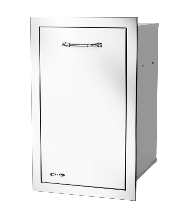 Bull Slim 10 Gallon Stainless Steel Trash Drawer and Trash Can w/ Reveal