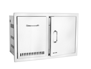 Bull 32-in Stainless Steel Door and Propane Drawer Combo w/ Reveal