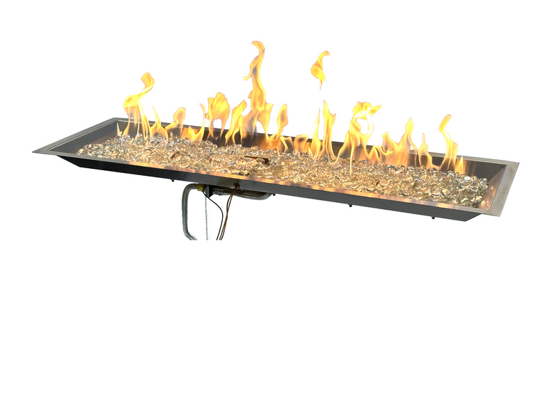 Outdoor GreatRoom 42-in Crystal Fire Plus Linear Burner